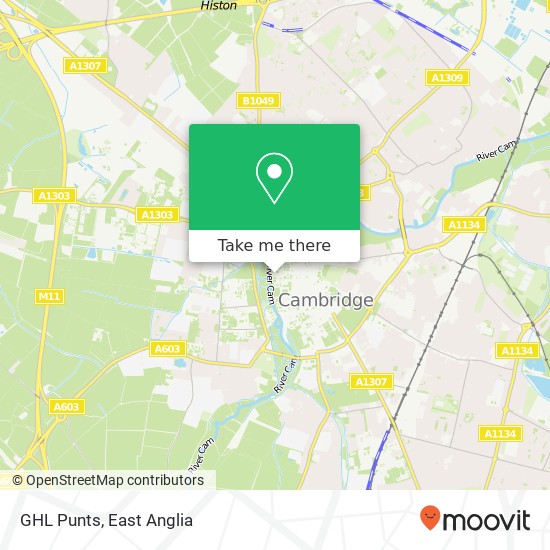 GHL Punts, Garret Hostel Lane Cambridge Cambridge CB2 1 map