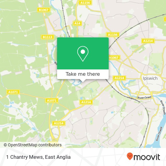1 Chantry Mews, Ipswich Ipswich map