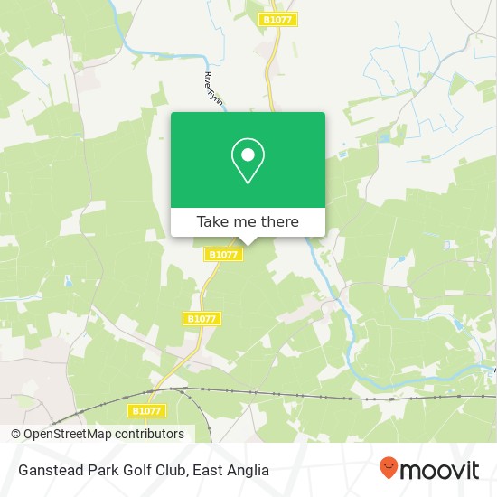 Ganstead Park Golf Club, Westerfield Ipswich map