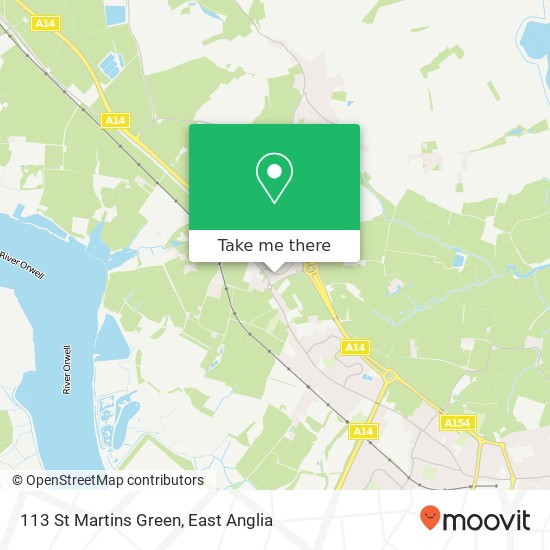 113 St Martins Green, Trimley Felixstowe map