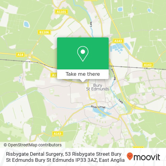 Risbygate Dental Surgery, 53 Risbygate Street Bury St Edmunds Bury St Edmunds IP33 3AZ map
