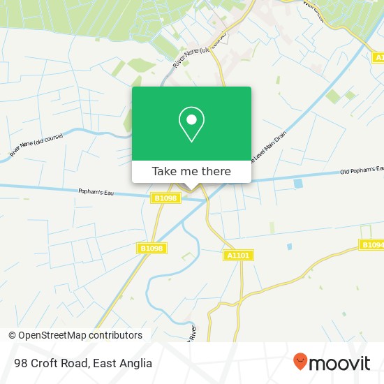 98 Croft Road, Threeholes Wisbech map