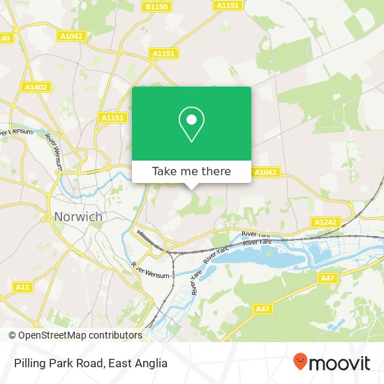 Pilling Park Road, Norwich Norwich map