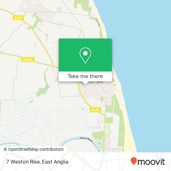 7 Weston Rise, Caister on Sea Great Yarmouth map