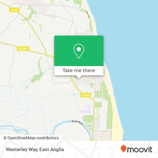 Westerley Way, Caister on Sea Great Yarmouth map