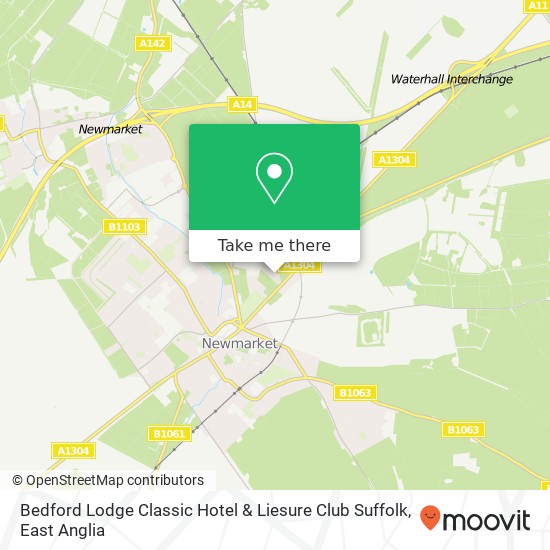 Bedford Lodge Classic Hotel & Liesure Club Suffolk map