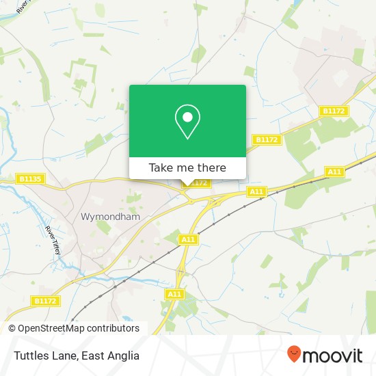 Tuttles Lane map