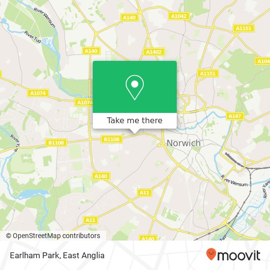 Earlham Park, Norwich Norwich map