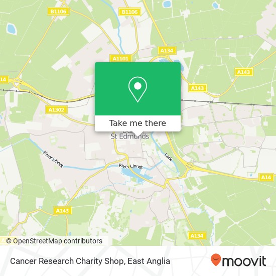 Cancer Research Charity Shop map