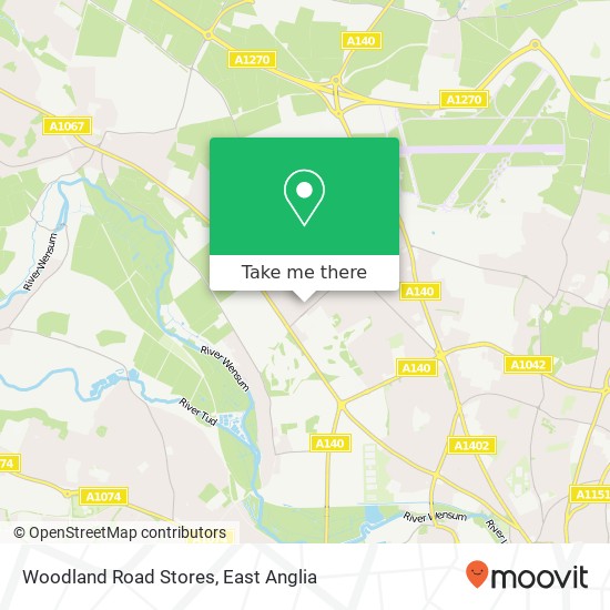 Woodland Road Stores map