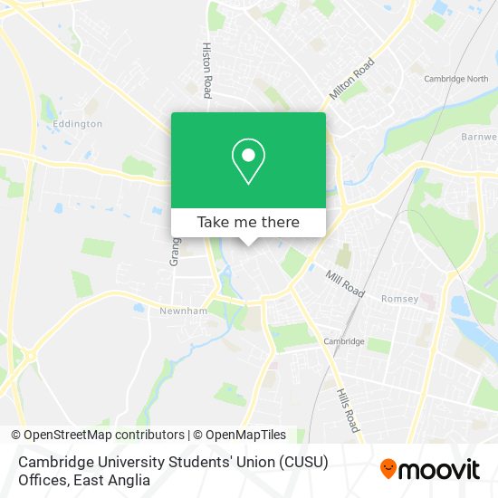 Cambridge University Students' Union (CUSU) Offices map