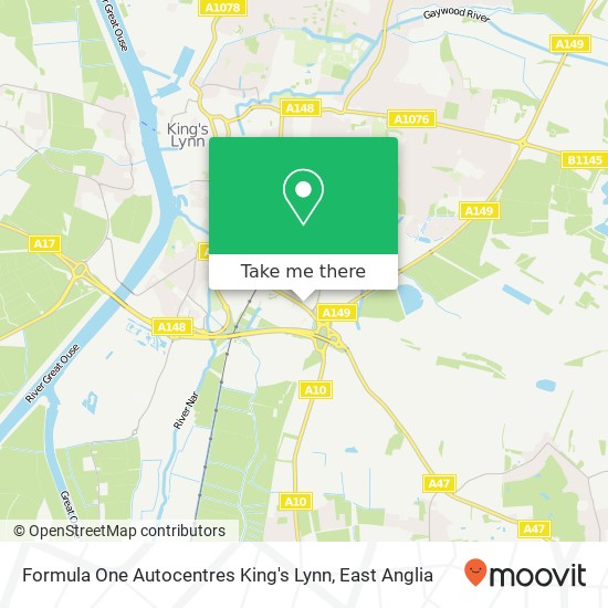 Formula One Autocentres King's Lynn, King's Lynn King's Lynn map