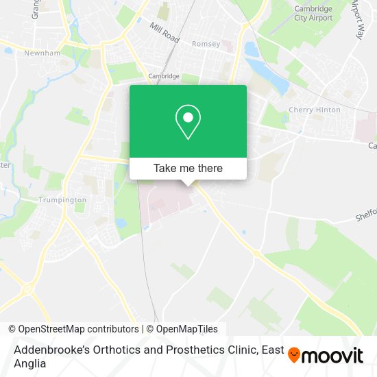 Addenbrooke’s Orthotics and Prosthetics Clinic map