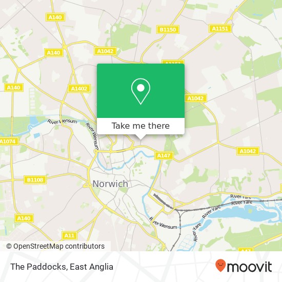 The Paddocks, Norwich Norwich map