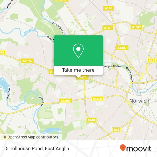5 Tollhouse Road, Norwich Norwich map