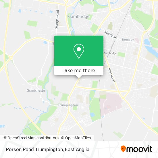 Porson Road Trumpington map