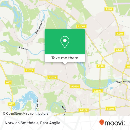 Norwich Smithdale, New Costessey Norwich map
