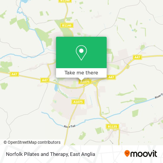 Norfolk Pilates and Therapy map