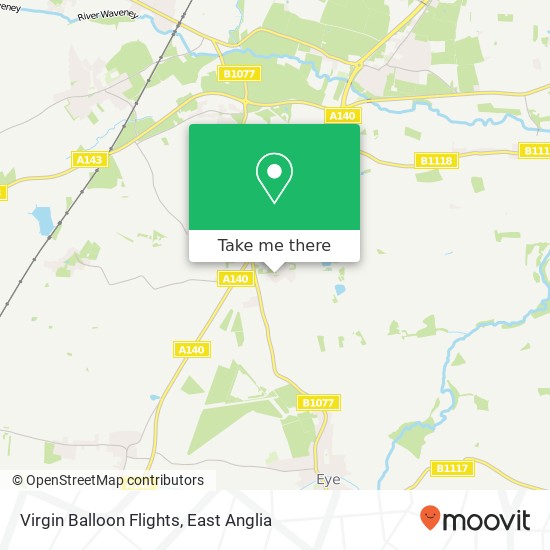 Virgin Balloon Flights map