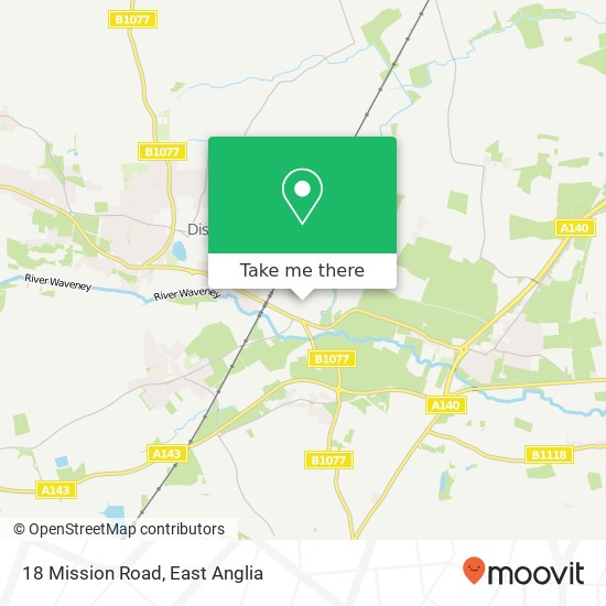 18 Mission Road, Diss Diss map