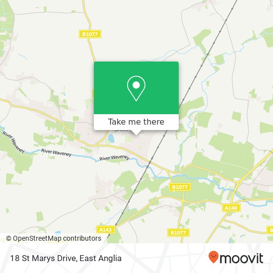 18 St Marys Drive, Diss Diss map