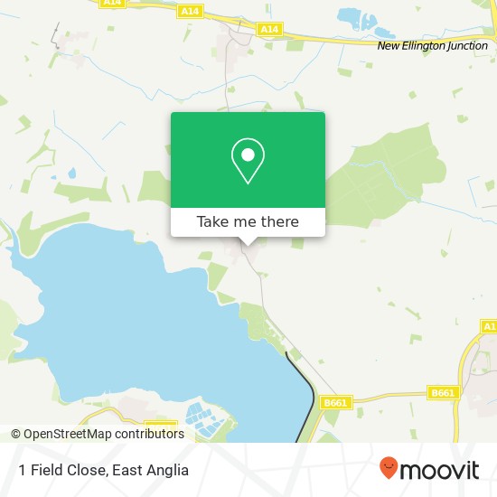 1 Field Close, Grafham Huntingdon map