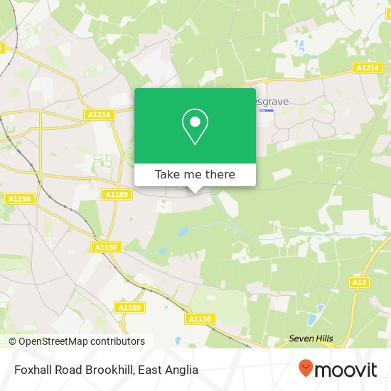 Foxhall Road Brookhill, Ipswich Ipswich map