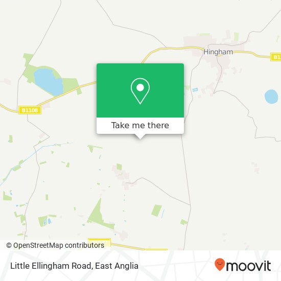 Little Ellingham Road, Hingham Norwich map