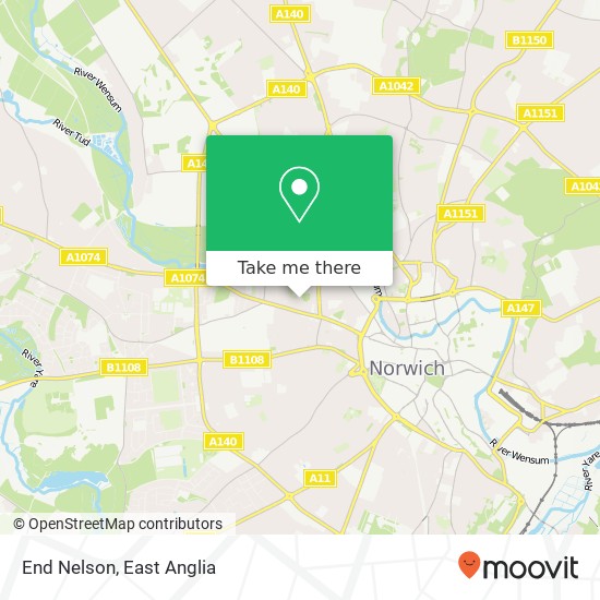 End Nelson, Norwich Norwich map