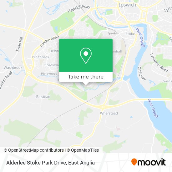 Alderlee Stoke Park Drive map
