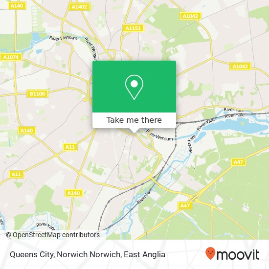 Queens City, Norwich Norwich map