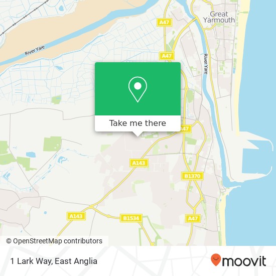 1 Lark Way, Bradwell Great Yarmouth map