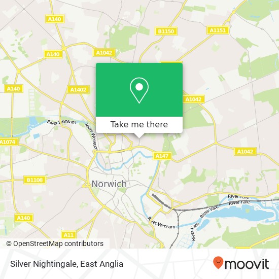 Silver Nightingale, Norwich Norwich map