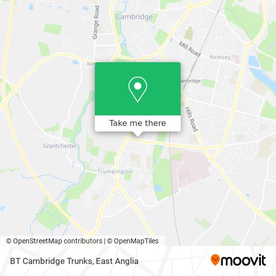 BT Cambridge Trunks map