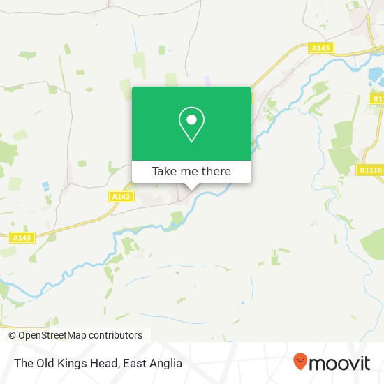 The Old Kings Head, The Street Brockdish Diss IP21 4 map