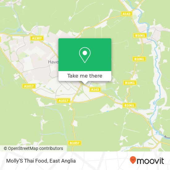 Molly’S Thai Food, Sturmer Road Haverhill Haverhill CB9 7 map