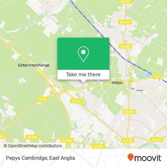 Pepys Cambridge, Girton Cambridge map