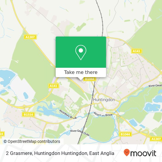 2 Grasmere, Huntingdon Huntingdon map