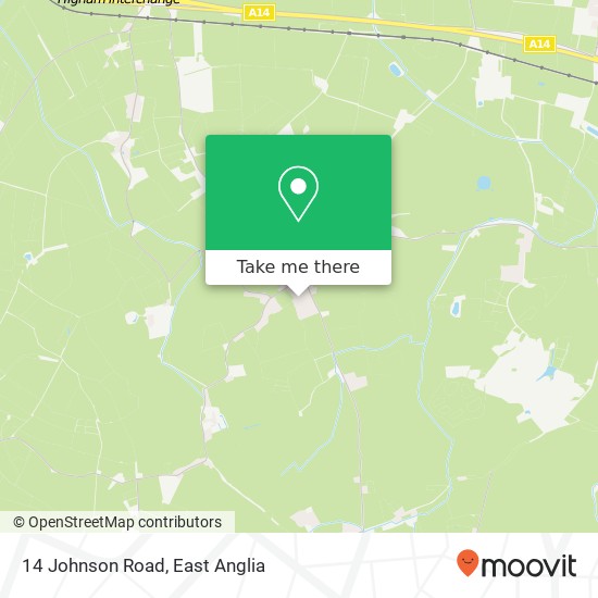 14 Johnson Road, Barrow Bury St Edmunds map