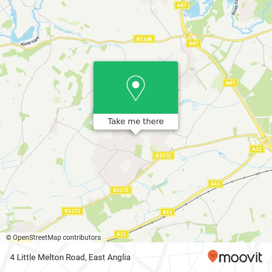 4 Little Melton Road, Hethersett Norwich map