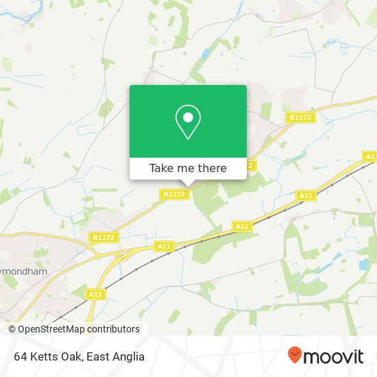 64 Ketts Oak, Hethersett Norwich map