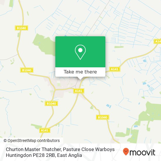 Churton Master Thatcher, Pasture Close Warboys Huntingdon PE28 2RB map