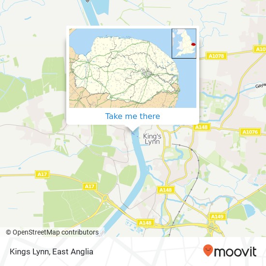Kings Lynn, Saint James St map