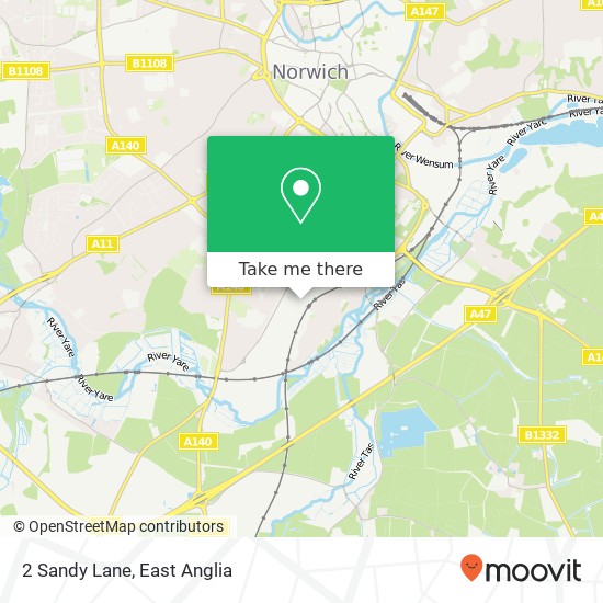 2 Sandy Lane, Norwich Norwich map