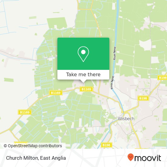 Church Milton, Leverington Wisbech map