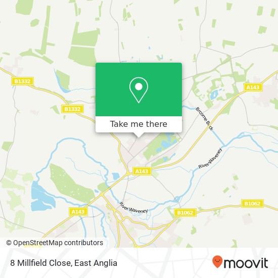 8 Millfield Close, Ditchingham Bungay map