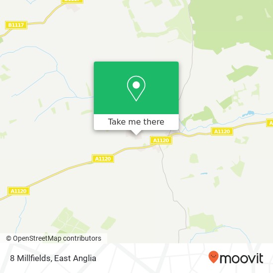 8 Millfields, Peasenhall Saxmundham map