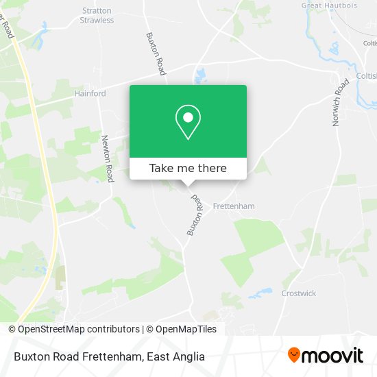 Buxton Road Frettenham map