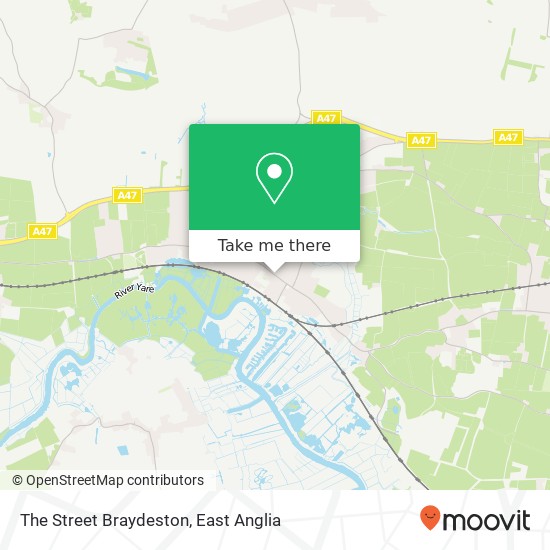 The Street Braydeston, Brundall Norwich map