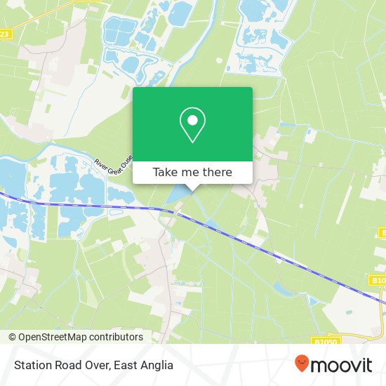 Station Road Over, Over Cambridge map